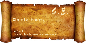 Oberle Endre névjegykártya